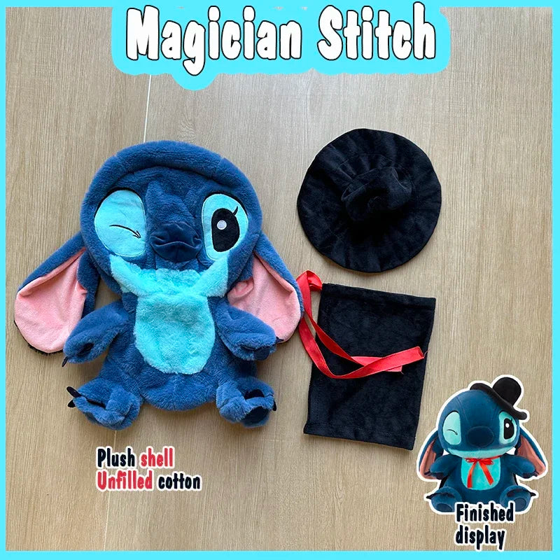 Disney Lilo & Stitch Plush Toys Shell Stitch Anime Plushie Unfilled Huge 43-63cm Kawaii Semi-finished Leather Holster Gifts Kids