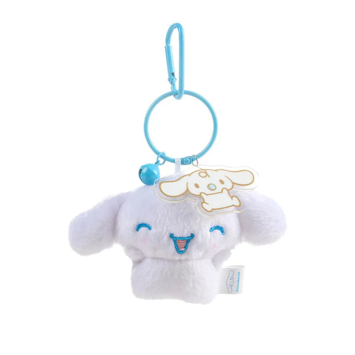 Kawaii Sanrio Kuromi Cinnamoroll Plush Toys Keychain Cartoon Hangydon Bell Backpack Pendant Decoration Friends Birthday Gifts