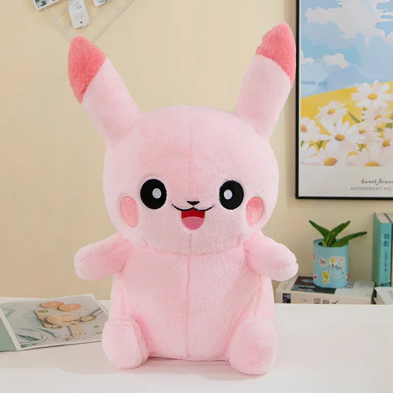 40/60/80cm Pokemon Plush Doll Pink Pikachu Rabbit Plush Pokémon Plushie Animal Stuffed Toys Kawaii Soft Pillow Gift for Children