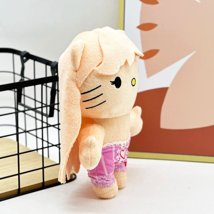 23cm SABRINA CARPENTER Pink Shorts Hello Kitty Plush Doll Figure Stuffed Toys Cute Boys Girls Fans Collect Gifts
