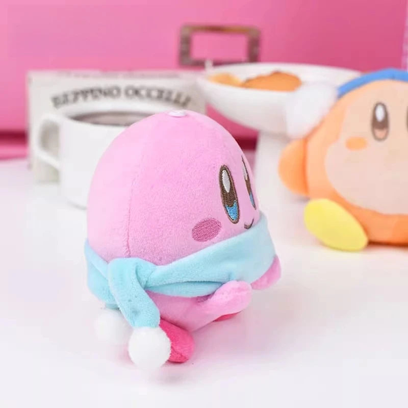 Cartoon Kirby‌/‌Waddle Dee‌ Plush Pendant Keychain Back Packaging Ornament Soft Cute Cartoon Toys for Friends Christmas Gifts