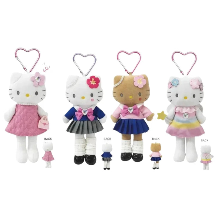 15Cm Kawaii Sanrio Long Legs Heisei Hot Girl Hello Kitty nic Plush Keychain my melody Pendant Cartoon Doll Toy Bag Pendant Gift