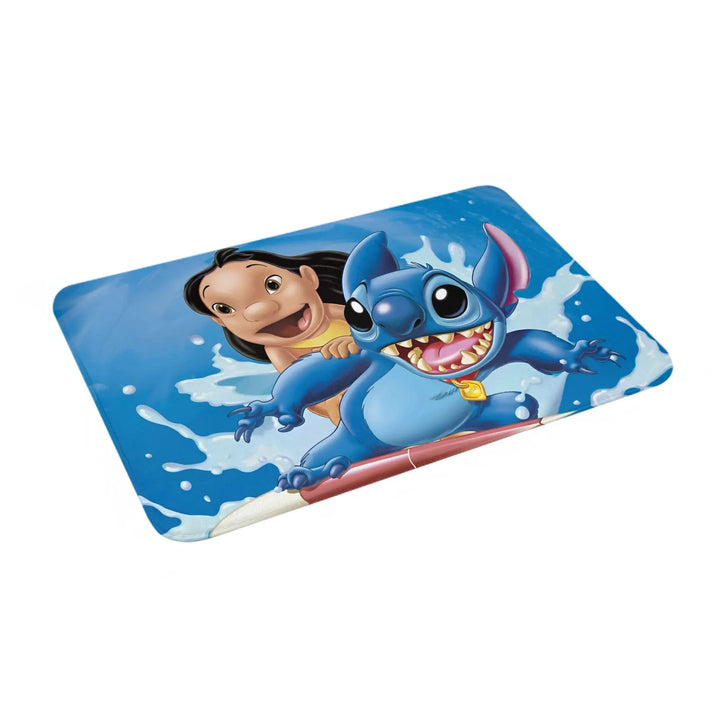 Stitch Cartoon Memory Foam Bath Mat Rug Non-Slip Ultra Soft Angel Love Bathroom Floor Rugs Carpet For Bath Entrance Door Doormat