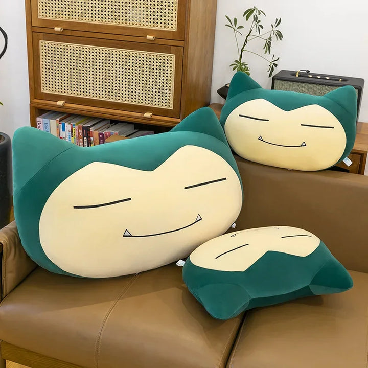 35-55cm Pokemon Anime Snorlax Plush Toy Pillow Cute Cartoon Snorlax Doll Huge Car Cushion Sleep Pillow for Kids Birthday Gift