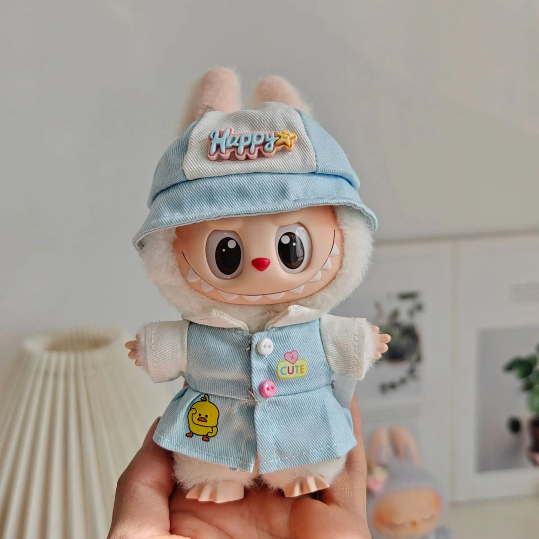 Labubu Doll Clothes Couple's Clothing Bestie Outfits Classmate Uniforms 15/17cm Plush Doll'S Clothes Replacement Accessories