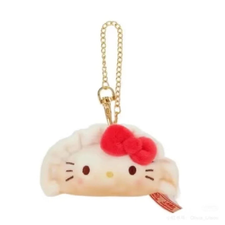 Sanrio Shanghai Breakfast series Hello Kitty plush toys Pendant Cartoon Kitty cat Kawaii dumpling Bread creativity Toy Keychain