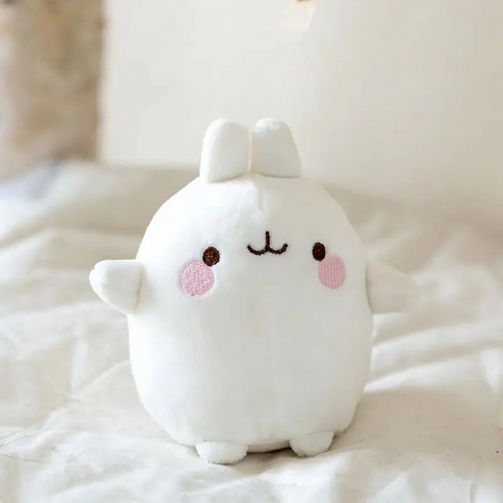 Cute Cartoon Molang Plush Doll Pendant Keychain Back Packaging Ornament Soft Cute Children Toys Boys and Girls Christmas Gifts