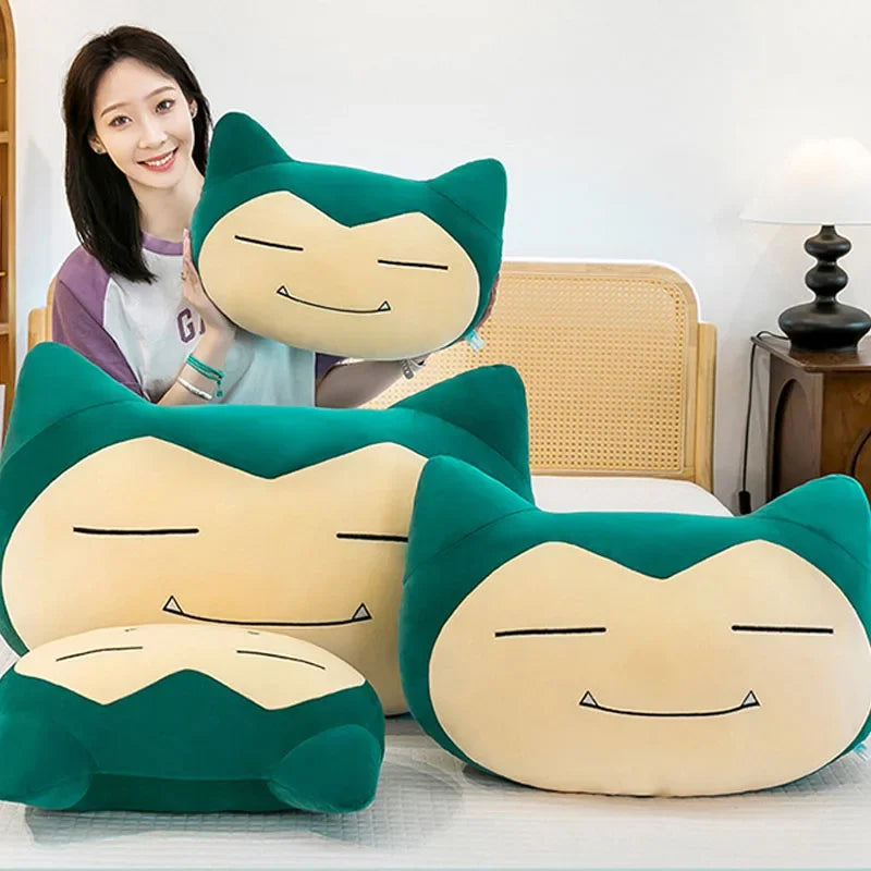 35-55cm Pokemon Anime Snorlax Plush Toy Pillow Cute Cartoon Snorlax Doll Huge Car Cushion Sleep Pillow for Kids Birthday Gift