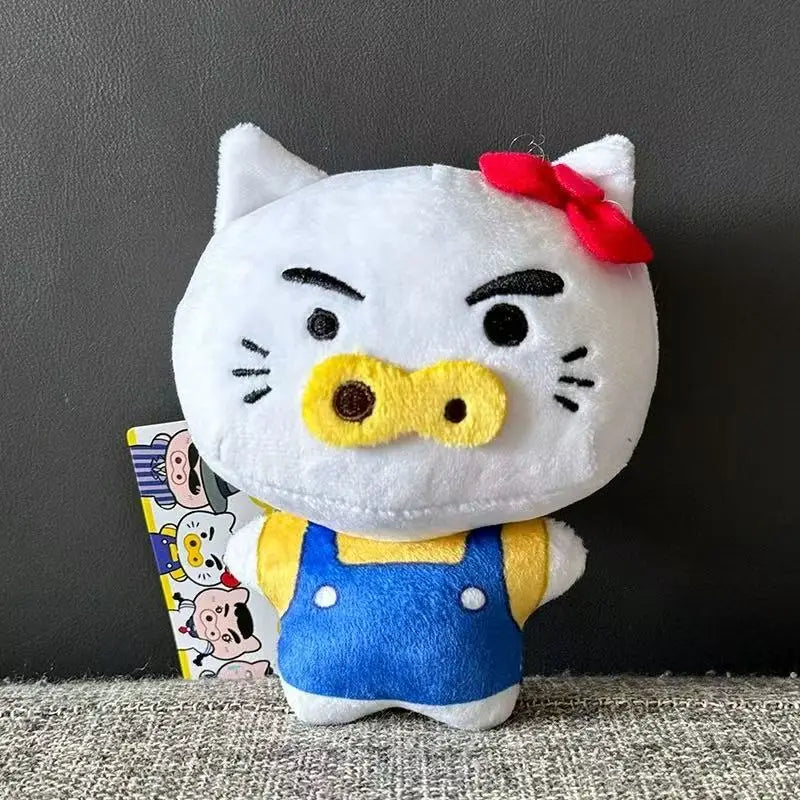 New cartoon Crayon Shin-chan Pendant Plush Doll Pig Saemon  Kitty Backpack Pendant Cartoon stereo Saemon pig Bag cham kid gift
