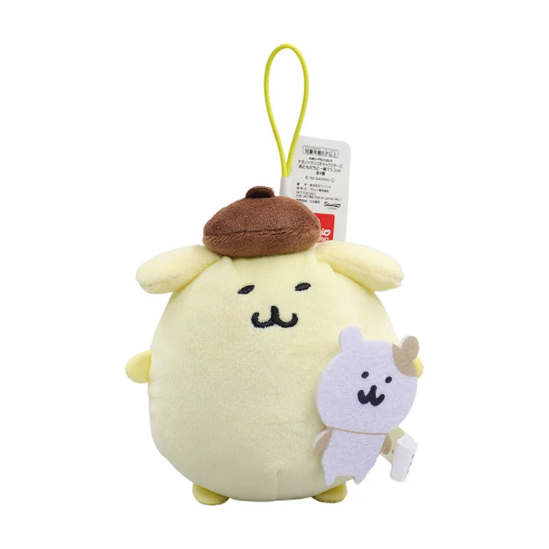Sanrio Kawaii Kuromi My Melody Cartoon Cute Cinnamoroll Pom Porin Purin Plush Toys Bag Pendant Keychain Christmas Birthday Gifts