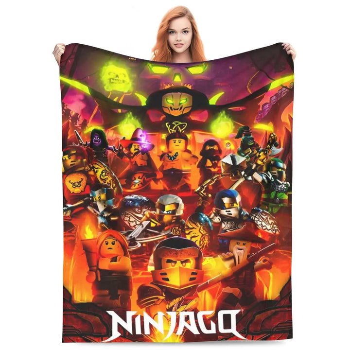 N-ninjagos Knitted Blankets Coral Fleece Plush Super Soft Throw Blankets for Bed Bed Rug