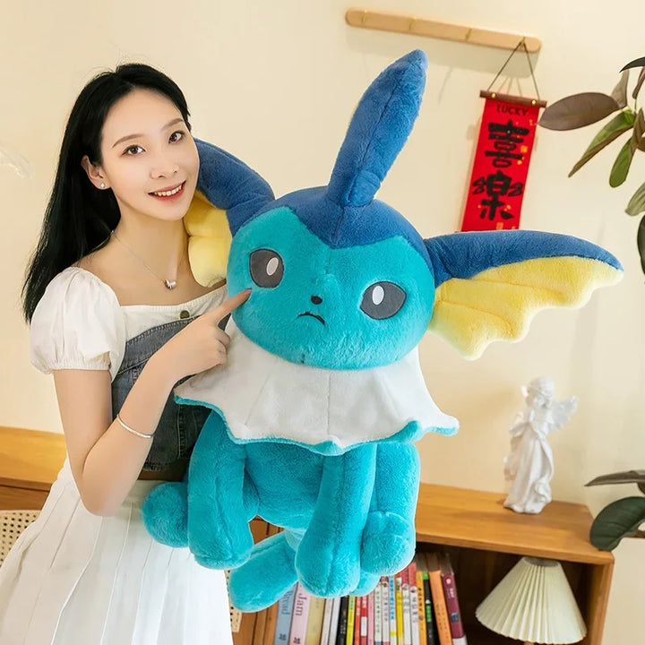 45/80cm Vaporeon Pokemon Jolteon Large Plush Toys Aquali Doll Cute Ornament Stuffed Plushie Pillow Pokémon Gift for Children