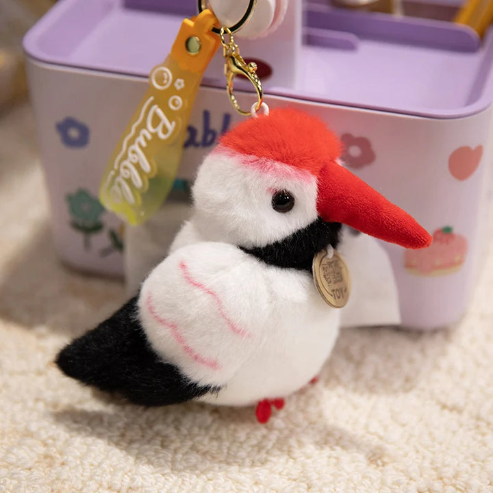 Toucan Key Ring Holder Stuffed Bird Parrot Bracelet Slap Band Plush Toys Pelican Sitting Soft Dolls Functional Gifts Bag Pendant