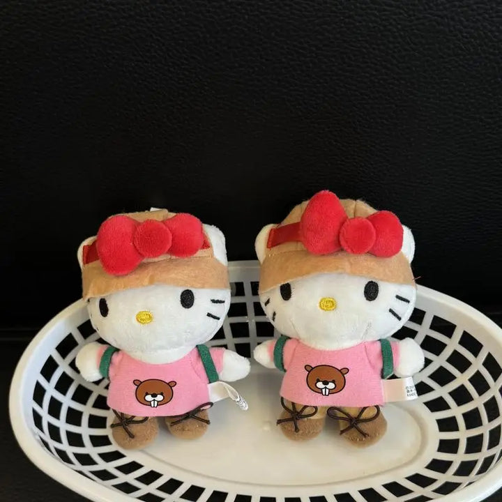Kawaii Sanrio Hello Kitty Hiking Bag Pendant Cartoon Plush Toys Keychain Accessories Boy and Girl Couple Birthday Creative Gifts