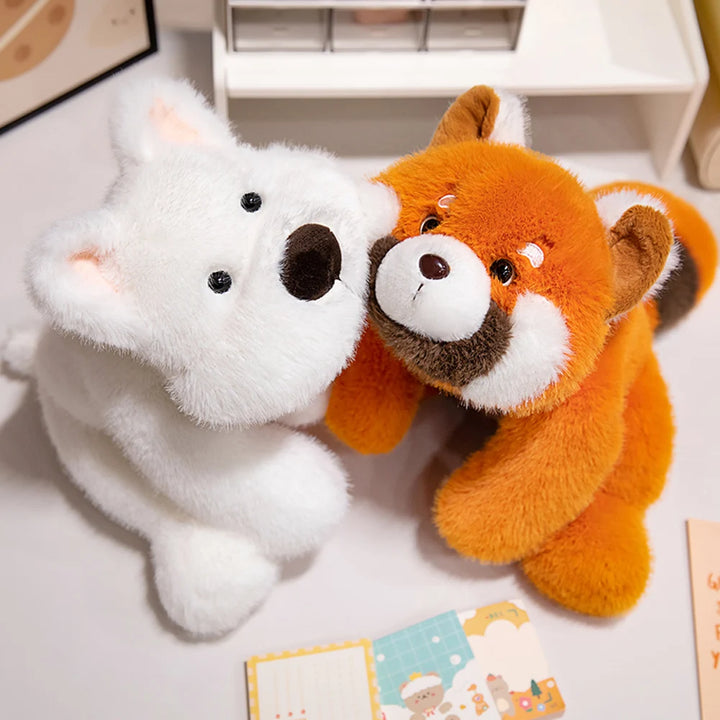 Fluffy Capybara White Terrier Dog Plush Toys Cute Red Panda Stuffed Wild Animal Sloth Plushie Husky Soft Toys Fox Stuffed Toys