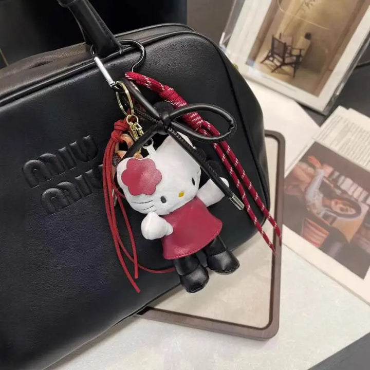 Kawaii Sanrio Hello Kitty Long Legs Plush Toys Kawaii Keychain Cartoon Backpack Pendant Decoration Girl Christmas Creative Gift