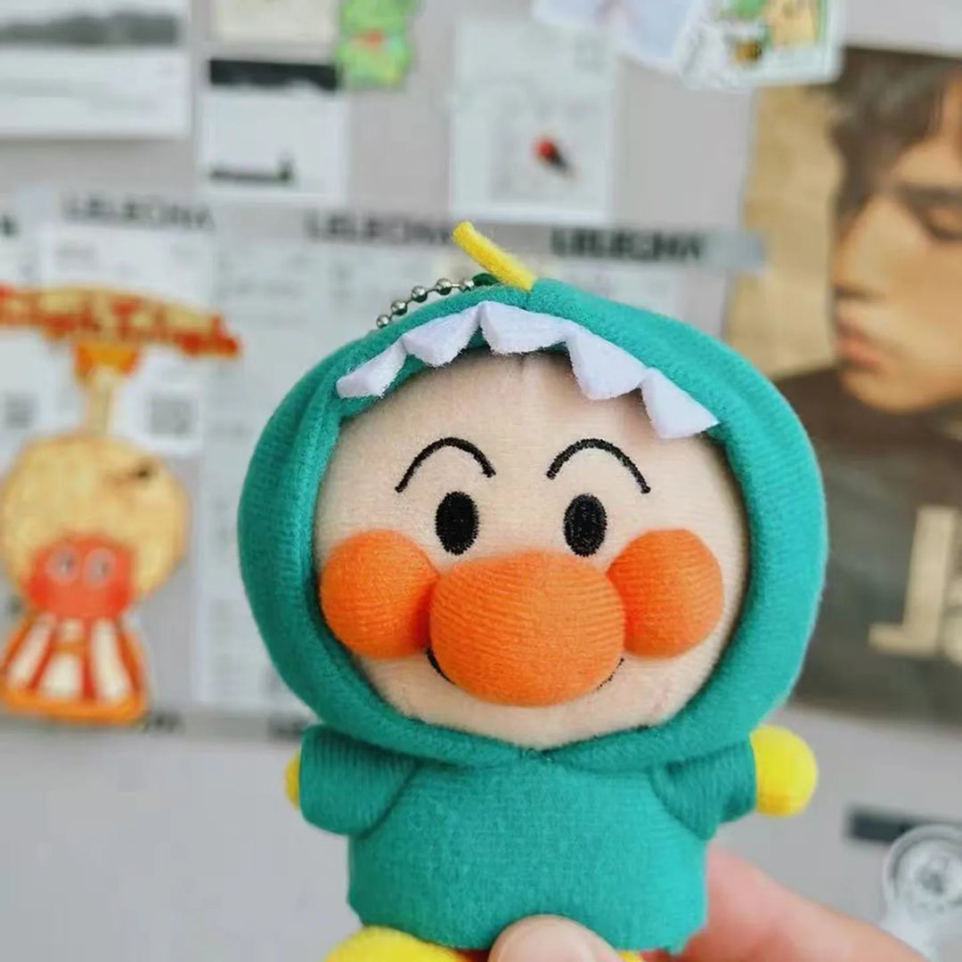 Kawaii Anime Anpanman Baikinman Plush Toys Keychain Museum Costume Dinosaur Series cute  Baikinman Accessories Backpack Pendant
