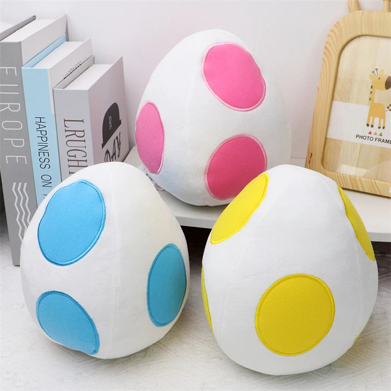 Kawaii Mario Green Blue Pink Black Yoshi Soft Plush Toys Cute Anime Eggs Stuffed Animals Peluche Dolls Festivals Birthday Gifts