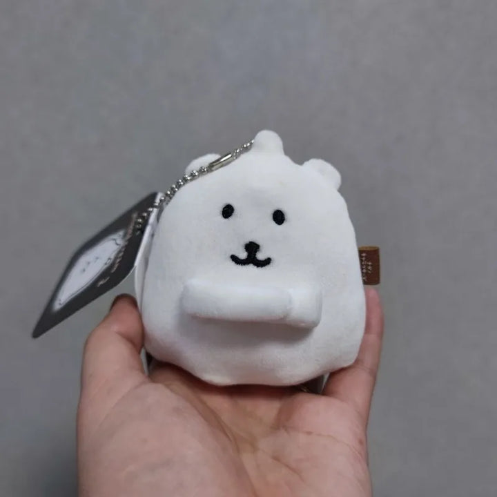 cute Cartoon self deprecating bear Plush Keychain Nagano joke bear Ghost Collection Creativity bag Pendant Decoration Girls Gift