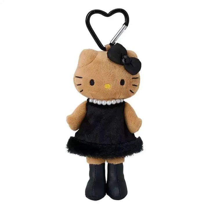 Kawaii Sanrio Long Legs  Hello Kitty black skin Plush Keychain Pendant Cute Cartoon 11/13/16CM Doll Toy Backpack Pendant Gift