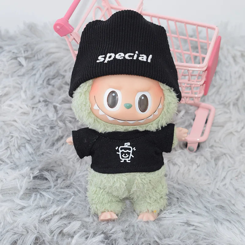 15cm/17cm Labubu Doll Clothes Special Hat Sitting Party 1st 2nd Generation Outfit DIY Gifts