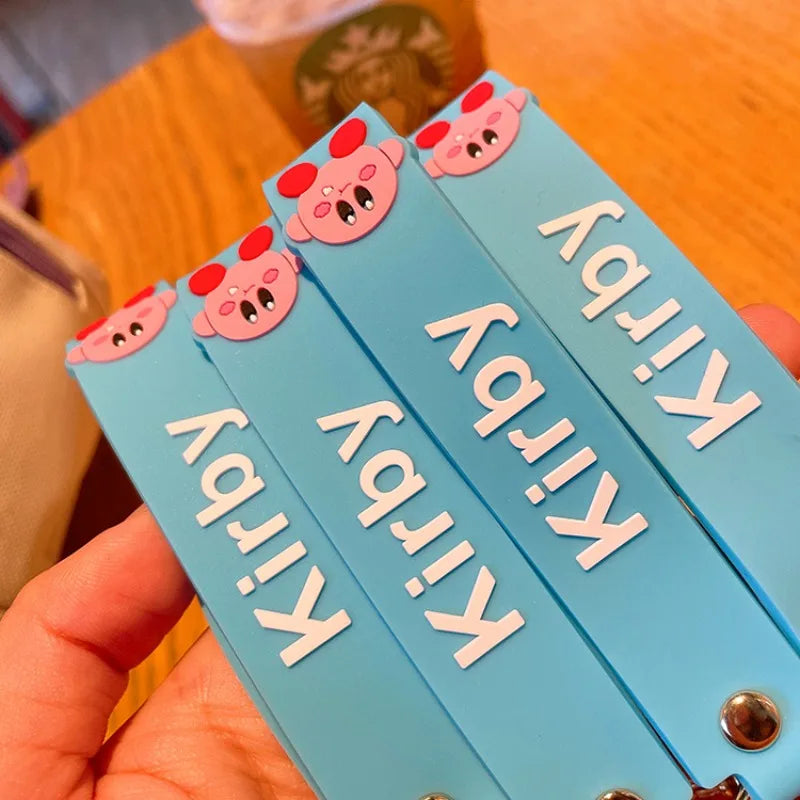 Cartoon ‌Kirby‌keychain Pendant Back Packaging Ornament Creative Car Key Chain Cute Children Toys Boys and Girls Christmas Gifts