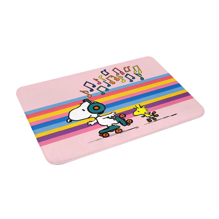 Snoopy Woodstock Merch Memory Foam Bath Mat Rug Non-Slip Soft Cartoon Bathroom Floor Rugs Carpet For Kitchen Shower Bath