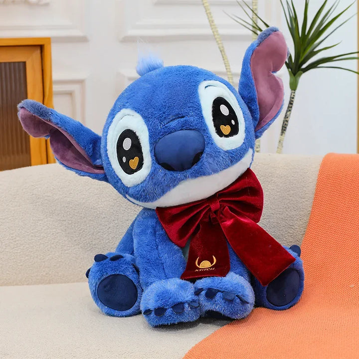25/65CM Disney Lilo & Stitch Plush Doll Cartoon Toy Cute Anime Stuffed Kawaii Red Bow Stich Soft Plushie Kids Birthday Gifts