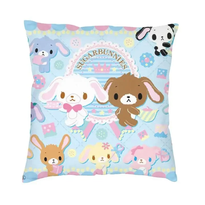 Sugarbunnies Cushion Cover  Print Anime Manga Throw Pillow Case for Sofa Fashion Pillowcase Home Decoration