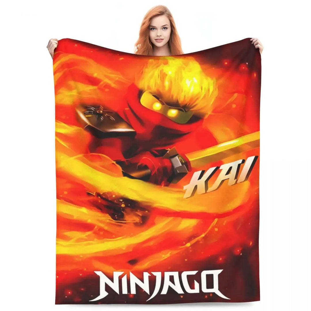 N-ninjagos Knitted Blankets Coral Fleece Plush Super Soft Throw Blankets for Bed Bed Rug