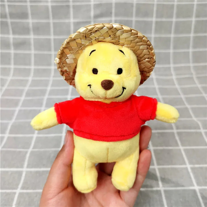 Disney Pooh Bear Cartoon Plush Toys Keychain Backpack Keychain Accessories Boys and Girls Birthday Gifts Creative Peripherals