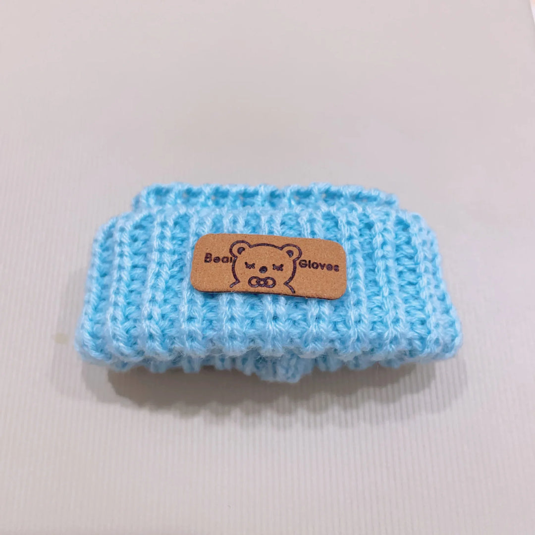 Clothes For Labubu Dolls 15/17cm For Labubu Sitting Party 1st 2nd 3rd Gen Knitted Hat & Pouch Accessories Apparel