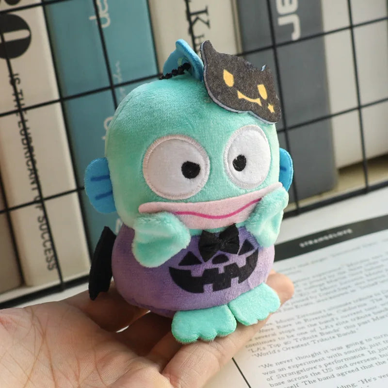 Halloween Sanrio Dress Ghost  Kuromi plush toy keychain Pom Pom Purin Stuffed Toy cartoon Hello Kitty My Melody Bag Accessories