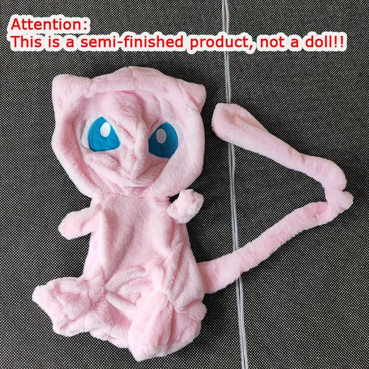 35-70CM New Pokemon Mew Plush Huge Toys Mewtwo Pokémon Anime Doll Shell Holster Rabbit Stuffed Plushie Semi Finished Products