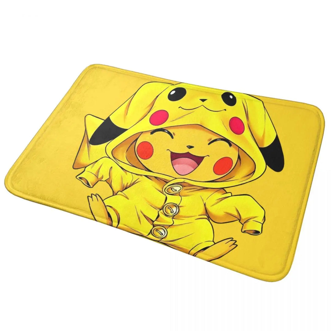 Cute Cartoon Manga Poke-Mon Memory Foam Bathroom Rugs Ultra Soft Non-Slip Pokemon Carpet Bath Mat Water Absorbent for Entrance