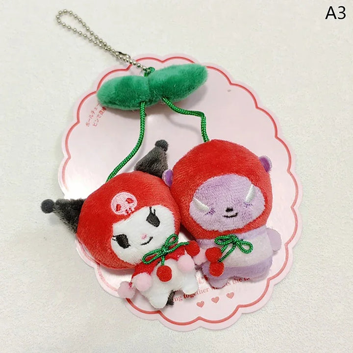 Cherry Sanrio Kawali Kuromi My Sweet Piano Hello Kitty Plush Toy Keychain Brooch Pachacco Backpack Pendant Decoration Girl Gift