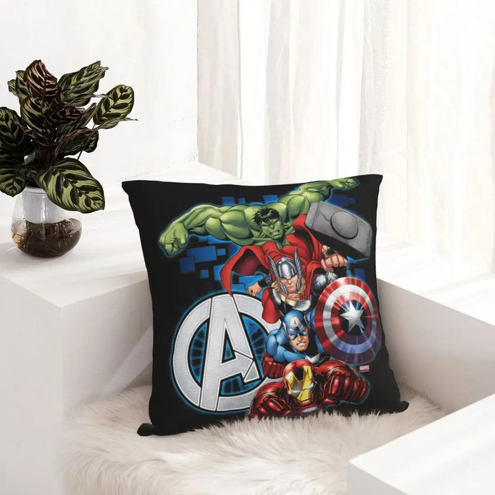 Anime Captain America Avengers Square Pillow Cases Cushion Covers Fashion Decor Pillowcover for Home 18"