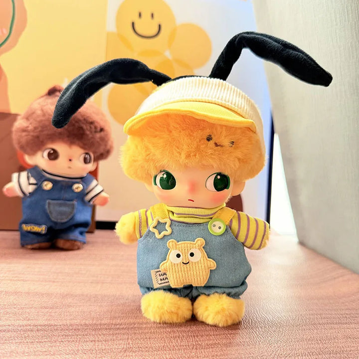 DIMOO WORLD Doll Box Pendulum Accessories Doll Clothes Carrot Tennis Bib Pants Love Hat Chef 15/17cm Labubu Doll Clothes