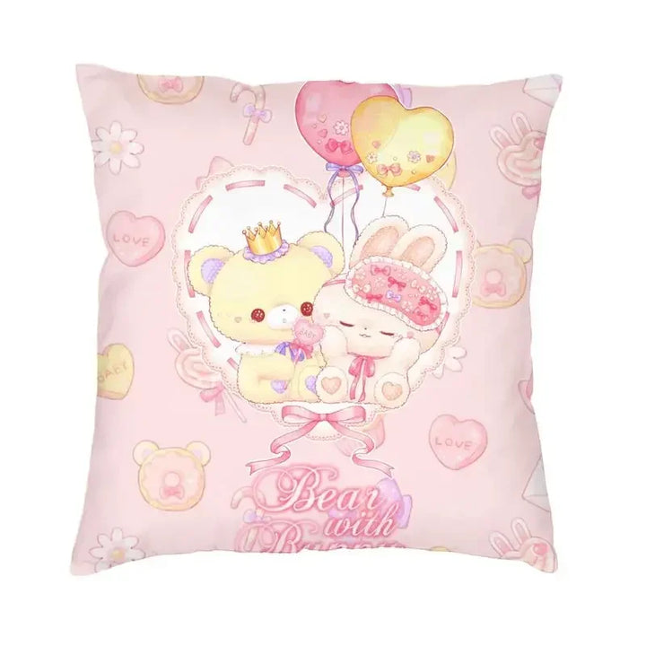 Sugarbunnies Cushion Cover  Print Anime Manga Throw Pillow Case for Sofa Fashion Pillowcase Home Decoration