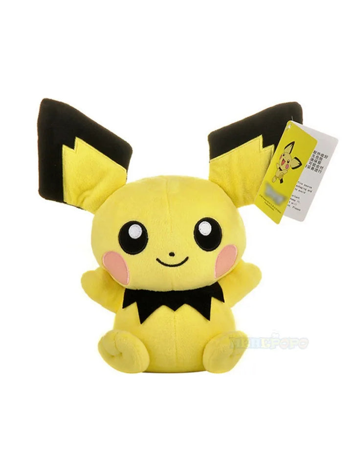20cm Kawaii Original Pichu Pikachu Plush Doll Pokemon Peluche Stuffed Toy Elf Ornaments Gift for Kids