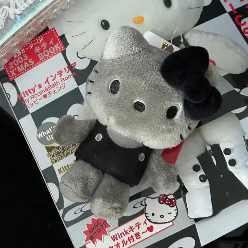 Sanrio Hello Kitty Cartoon Plush Toys Kawaii Keychain Accessories Soft Stuffed Doll Cute Backpack Pendant Girls Halloween Gift