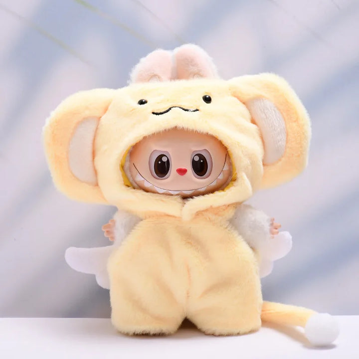 Labubu Doll Clothes Angel-Lion Plush Set 15/17cm Plush Doll'S Clothes Labubu I II Idol Dolls Sitting Party Accessories