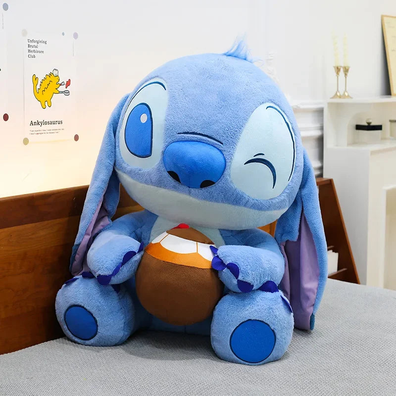 Lilo and Stitch Plush Toy Disney 32/90CM Cartoon Anime Stuffed Kawaii Coconut Soft Plushie Kids Birthday Xmas Gifts Stich Doll