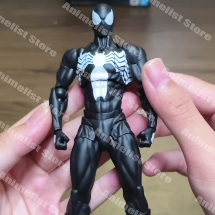 Spiderman Action Figure Black Suit Scarlet Spider Toy for Fans Anime Collectible Handmade Unisex Adult Children's Gift