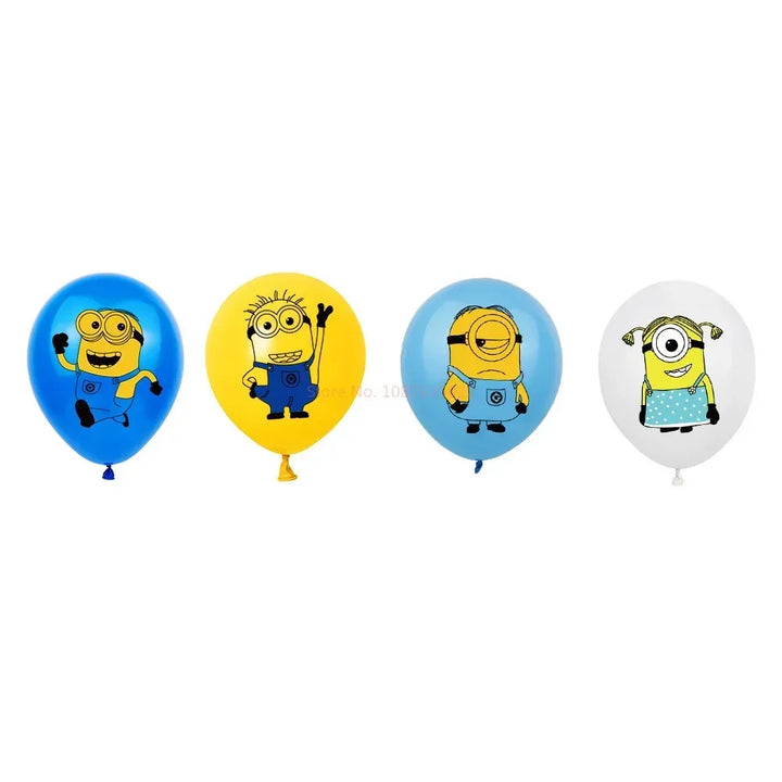 2025 New Minions Themed Children'S Birthday Party Decoration One-Time Flag-Raising Balloon Background Set Program Decoration