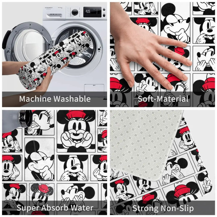 Mickey Mouse Memory Foam Bath Mat Rug Non-Slip Water Absorption Bathroom Floor Rugs Carpet For Bath Entrance Door Doormat