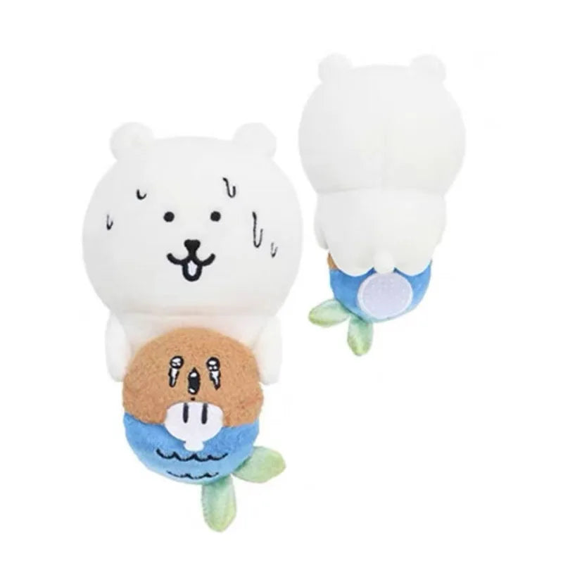Anime Joke Bear Plush Doll Pendant Creative Naganos Polar bear Bag Pendant Kawaii Soft Stuffed Keychain Accessories Girly Heart