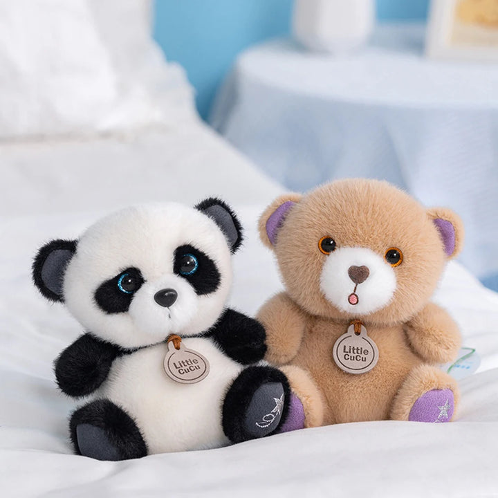 12cm Fluffy Grey Penguin Plush Toy Lifelike Koala Stuffed Animal Long Ear White Rabbit Soft Dolls Cute Panda Plushie Teddy Bear