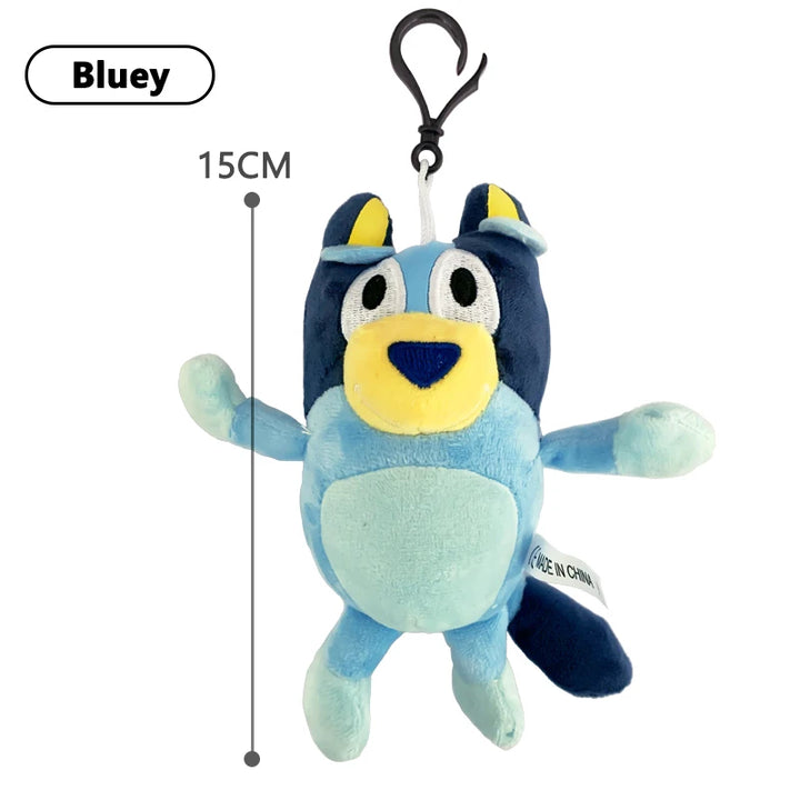 15CM Bluey Bingo Anime Plush Stuffed Dolls Pendant Backpack Decorations Children's Toy Doll Christmas Birthday Gift