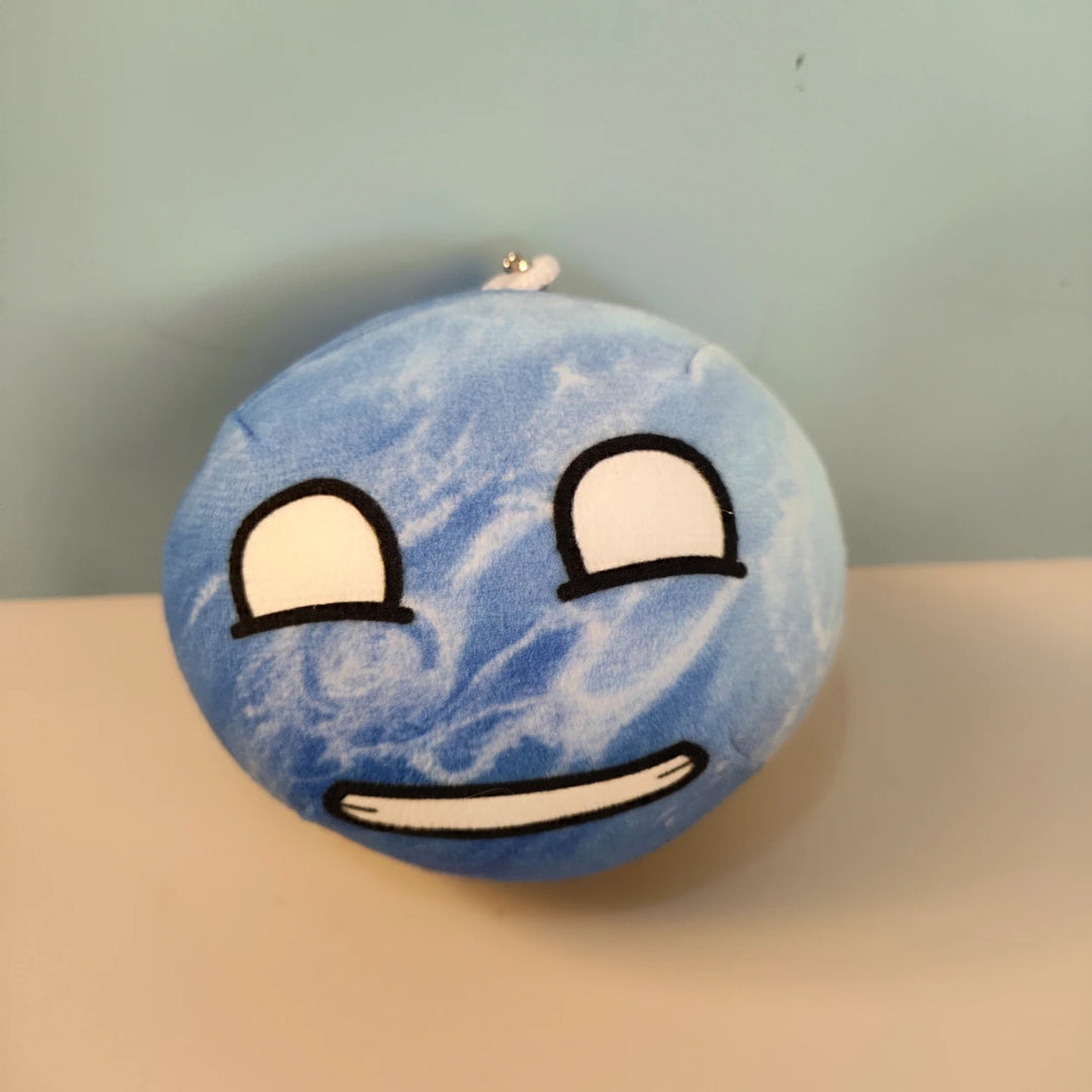 10cm Polandball Plush Doll Keychain Bag Pendant Decor Short Earth Sun Moon Venus Jupiter Mercury Mercury Mars Saturn Toy Gift